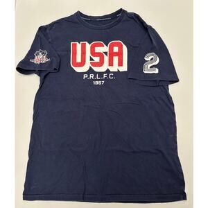 Size S | RALPH LAUREN Men's Performance-Line Graphic U.S.A. Crew Neck T-shirt